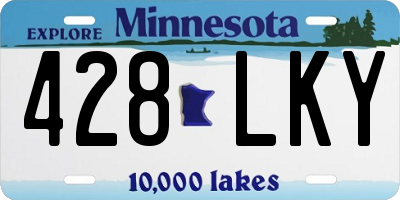 MN license plate 428LKY
