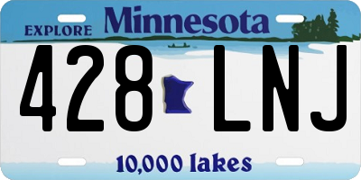 MN license plate 428LNJ