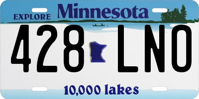 MN license plate 428LNO
