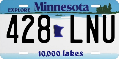MN license plate 428LNU