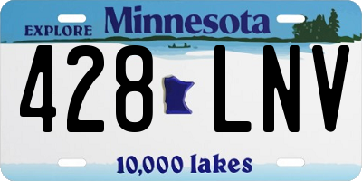 MN license plate 428LNV