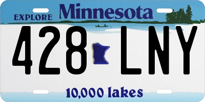 MN license plate 428LNY