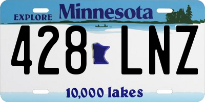 MN license plate 428LNZ