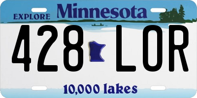 MN license plate 428LOR