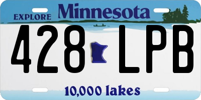 MN license plate 428LPB