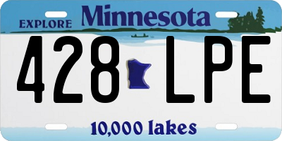 MN license plate 428LPE