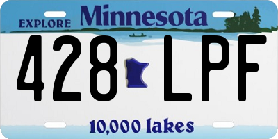 MN license plate 428LPF