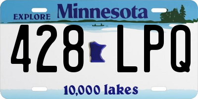 MN license plate 428LPQ