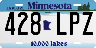 MN license plate 428LPZ