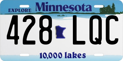 MN license plate 428LQC