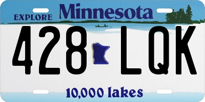 MN license plate 428LQK