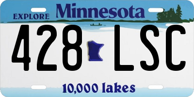 MN license plate 428LSC