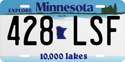 MN license plate 428LSF
