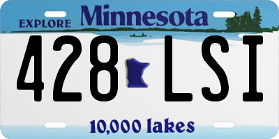 MN license plate 428LSI