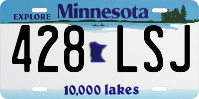 MN license plate 428LSJ