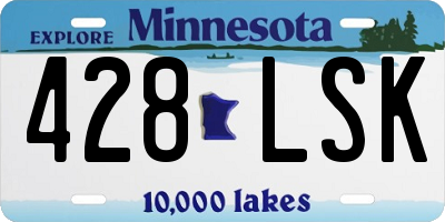 MN license plate 428LSK