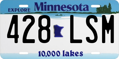 MN license plate 428LSM