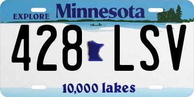 MN license plate 428LSV