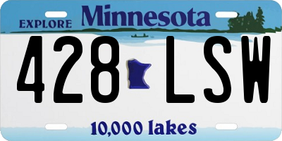 MN license plate 428LSW