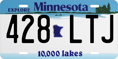 MN license plate 428LTJ