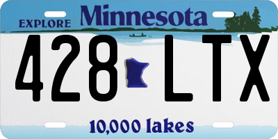 MN license plate 428LTX