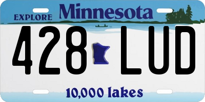 MN license plate 428LUD