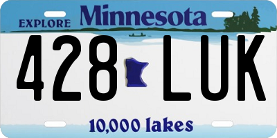 MN license plate 428LUK