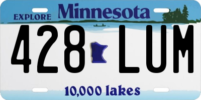 MN license plate 428LUM