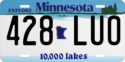 MN license plate 428LUO
