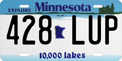 MN license plate 428LUP