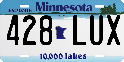 MN license plate 428LUX