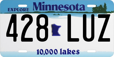 MN license plate 428LUZ
