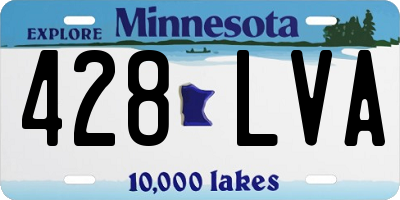 MN license plate 428LVA