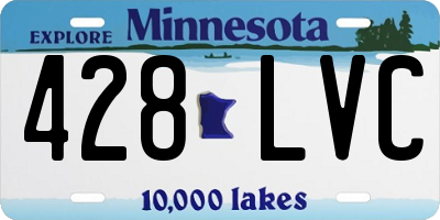 MN license plate 428LVC