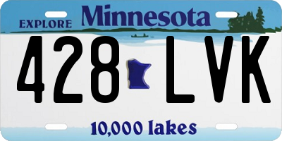 MN license plate 428LVK