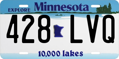 MN license plate 428LVQ