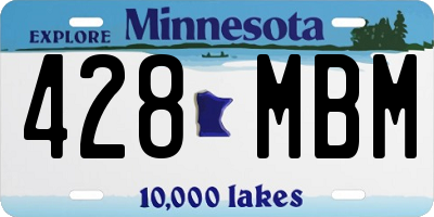 MN license plate 428MBM