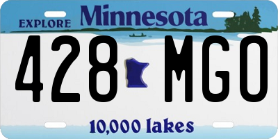 MN license plate 428MGO