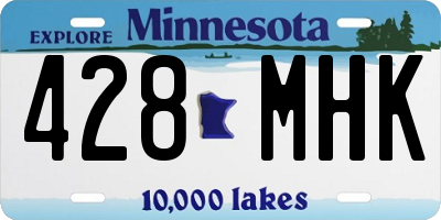 MN license plate 428MHK
