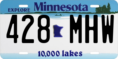MN license plate 428MHW