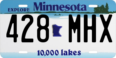 MN license plate 428MHX