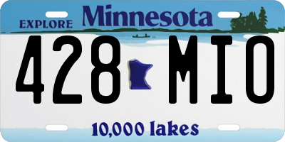 MN license plate 428MIO