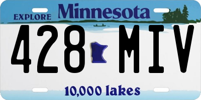 MN license plate 428MIV