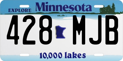 MN license plate 428MJB