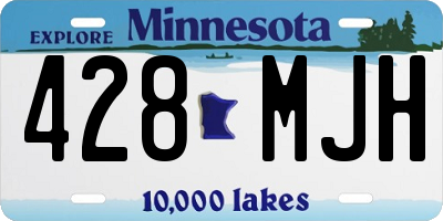 MN license plate 428MJH
