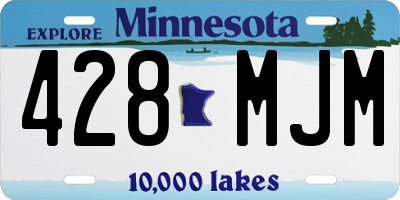 MN license plate 428MJM
