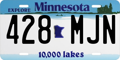 MN license plate 428MJN