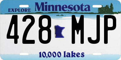 MN license plate 428MJP