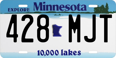 MN license plate 428MJT
