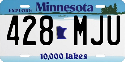 MN license plate 428MJU